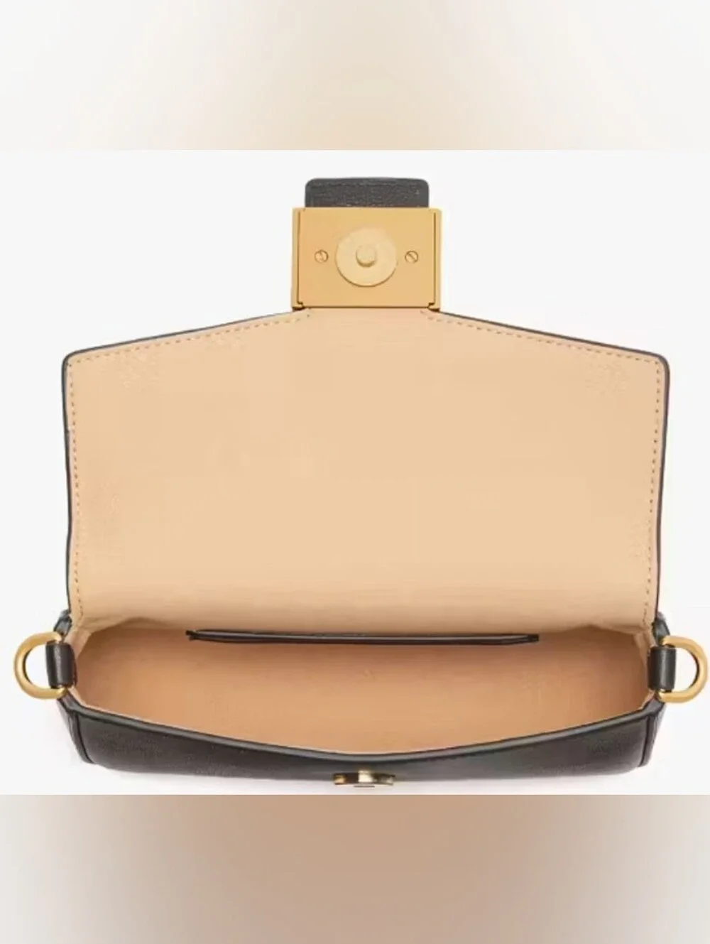 New Kate Spade ♠️ Katy Textured Black Leather Flap Chain bag Purse
